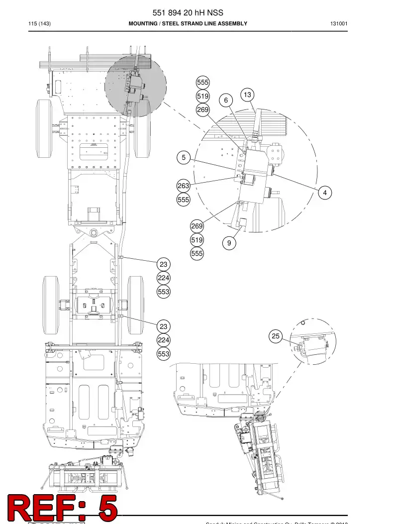 55014953a 550 149 53a Bracket - Sandvik Technical Drawing