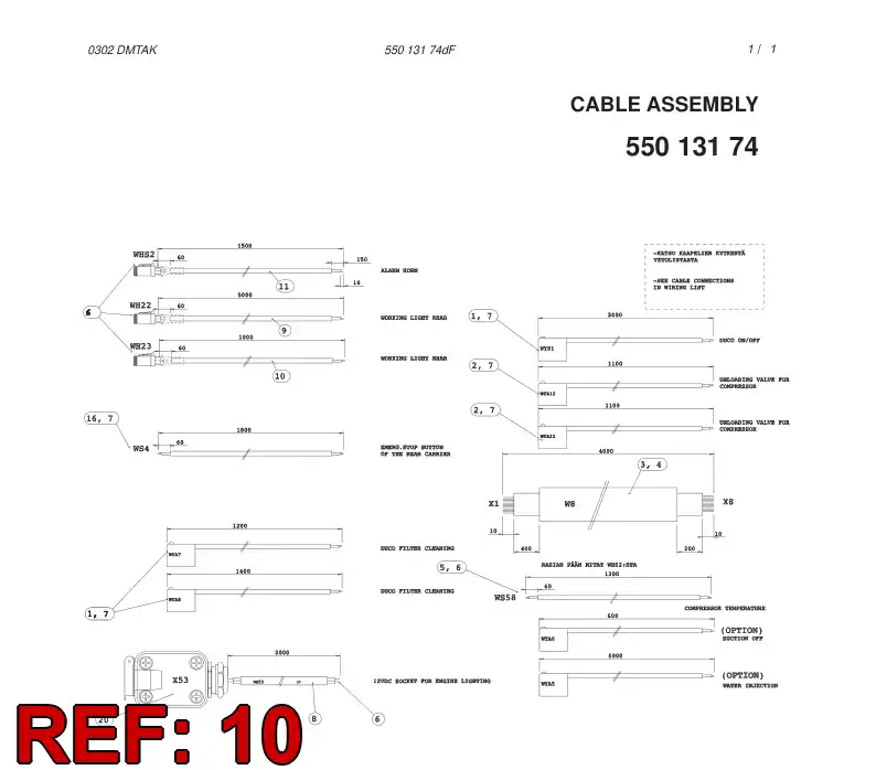 55015000 550 150 00 ELECTRIC COMPONENT ASSEMBLY - Sandvik Technical Drawing