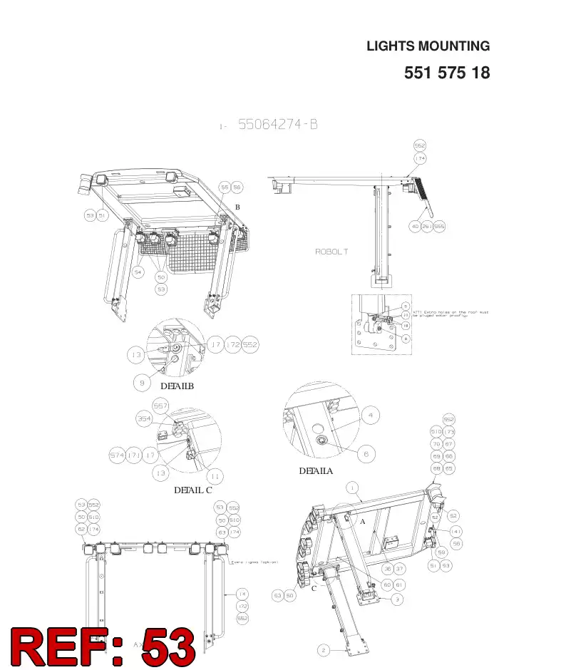 55015001 550 150 01 ELECTRIC COMPONENT ASSEMBLY - Sandvik Technical Drawing