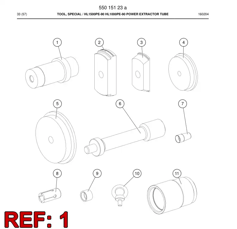 55015115 550 151 15 HANDLE - Sandvik Technical Drawing
