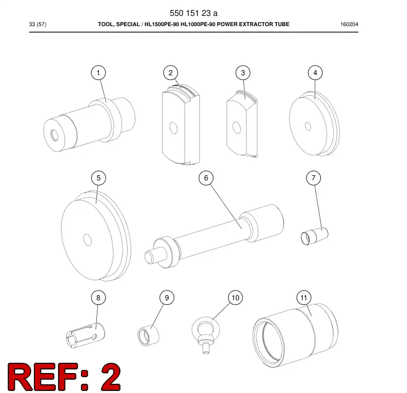 55015116 550 151 16 HANDLE - Sandvik Technical Drawing