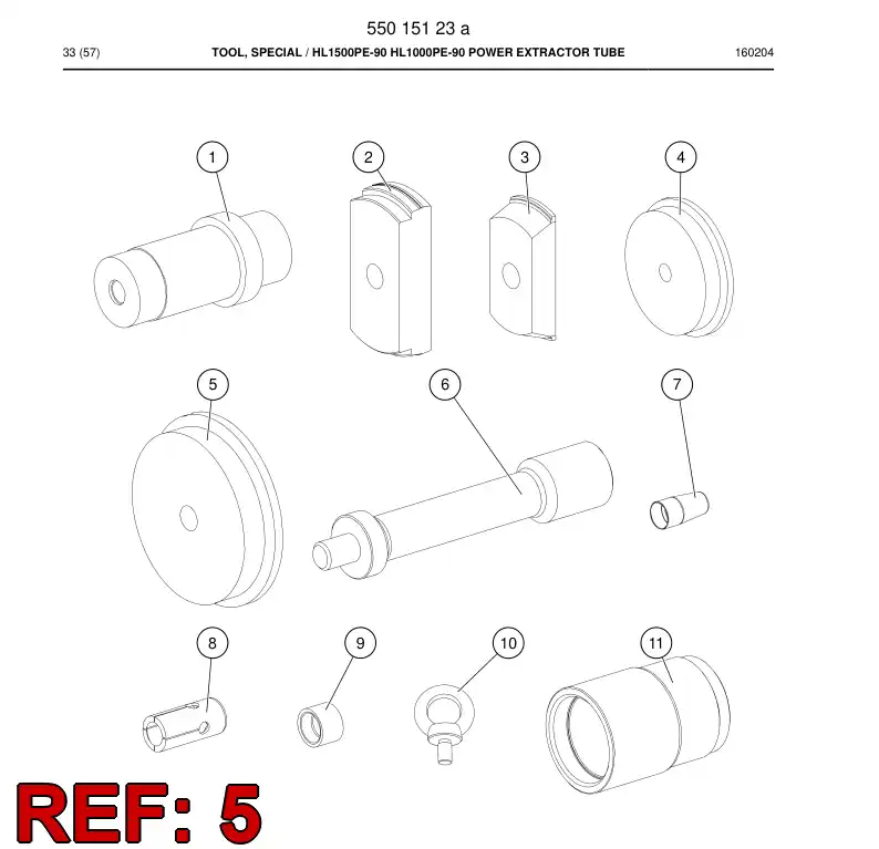 55015119 550 151 19 HANDLE - Sandvik Technical Drawing