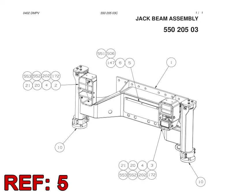 55015122 550 151 22 PLATE - Sandvik Technical Drawing