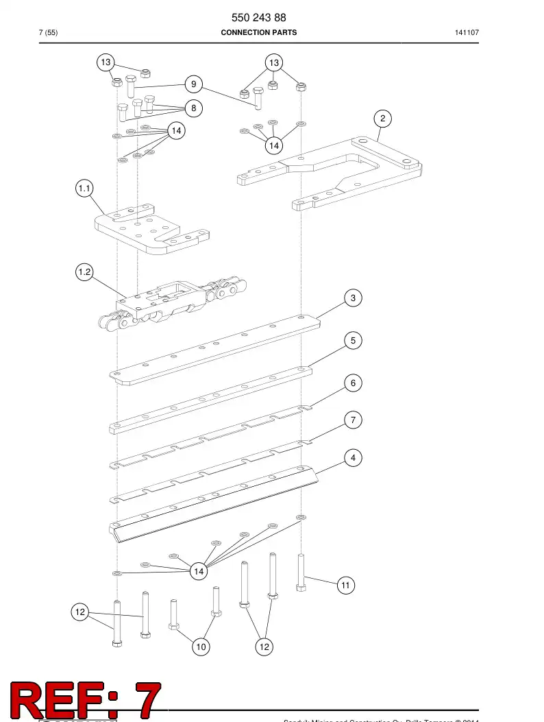 55015181a 550 151 81a Shim - Sandvik Technical Drawing