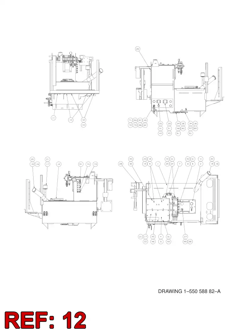 55015244 550 152 44 GUARD - Sandvik Technical Drawing