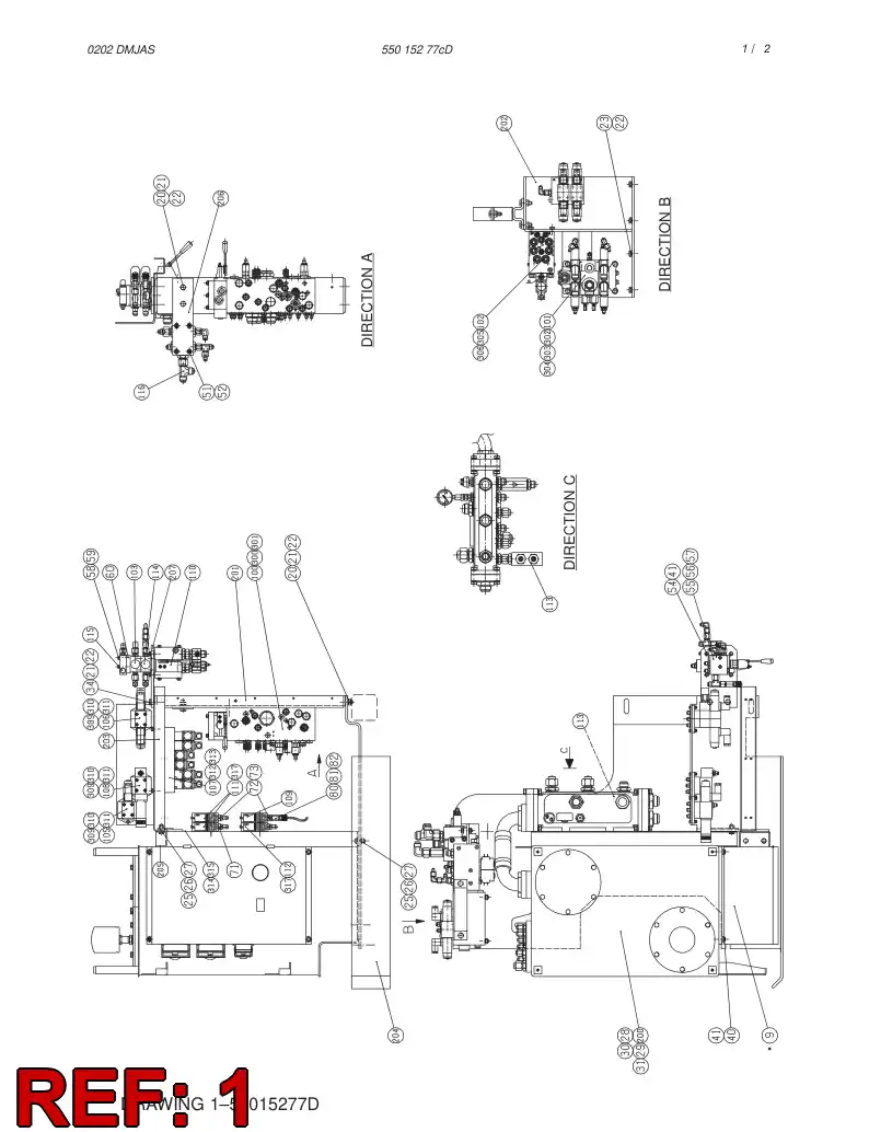 55015278 550 152 78 VALVE KIT - Sandvik Technical Drawing