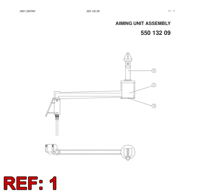 55015469 550 154 69 ARM ASSEMBLY - Sandvik Technical Drawing