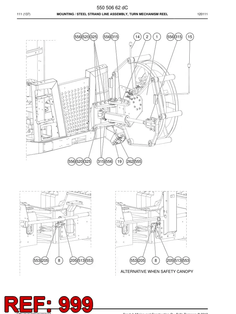 55015475d 550 154 75d Hosing - Sandvik Technical Drawing