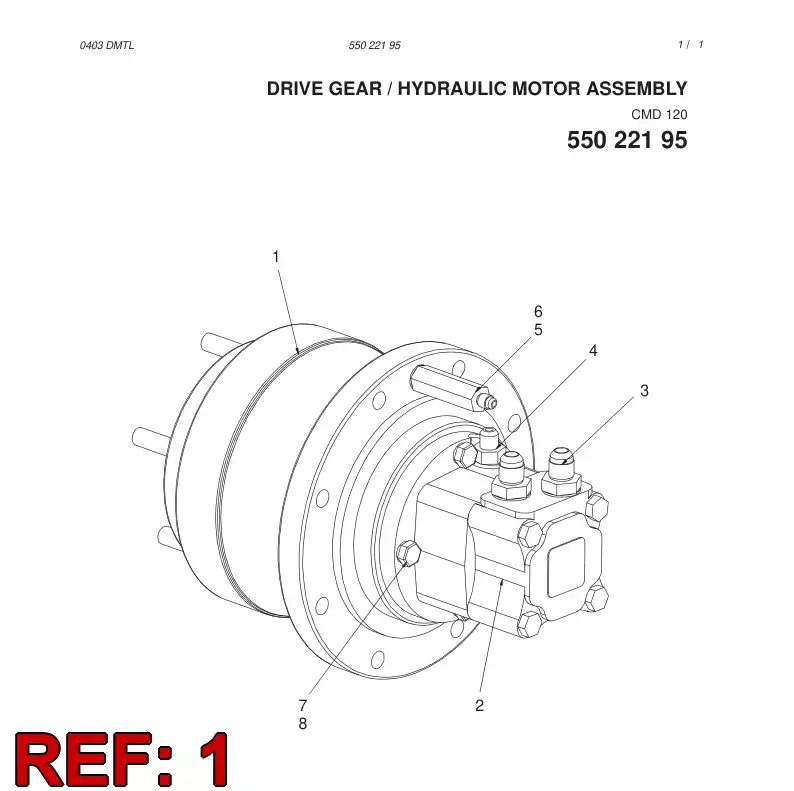55015537 550 155 37 DRIVE GEAR - Sandvik Technical Drawing