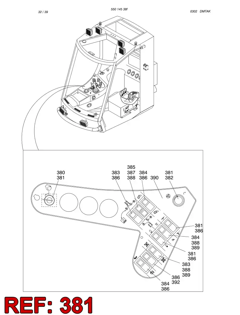 55015554 550 155 54 SWITCH BODY (CONTACT BLOCK) - Sandvik Technical Drawing
