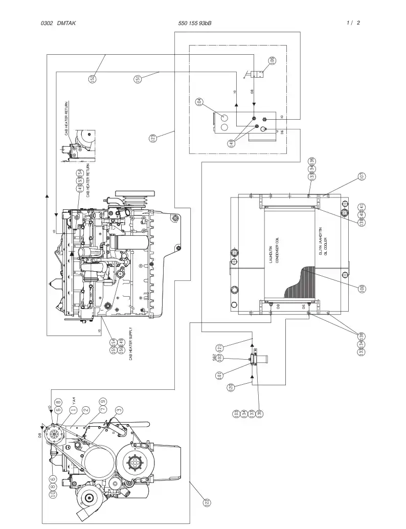 55015593dE 550 155 93dE AIR CONDITIONING SYSTEM - Sandvik Technical Drawing