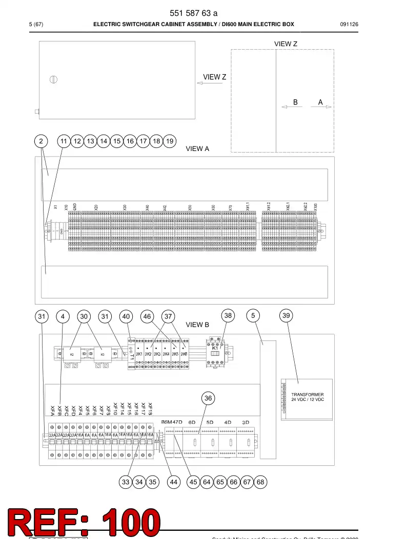 55015712b 550 157 12b Intelligent IO-module - Sandvik Technical Drawing