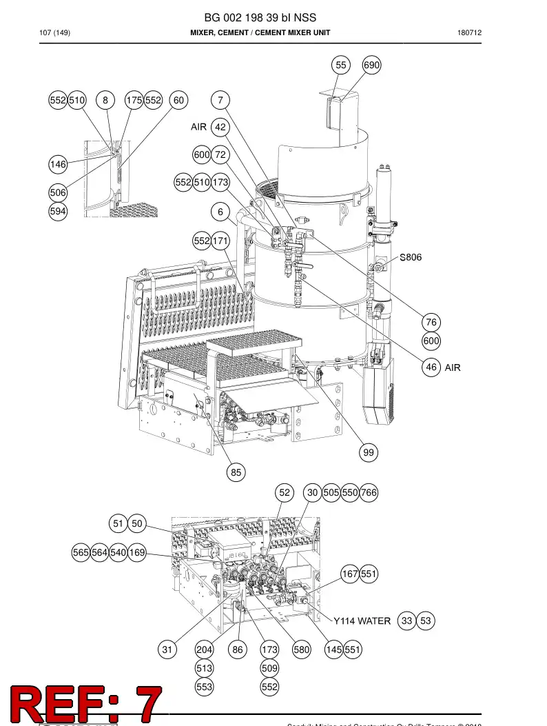 55015780 550 157 80 Bracket - Sandvik Technical Drawing