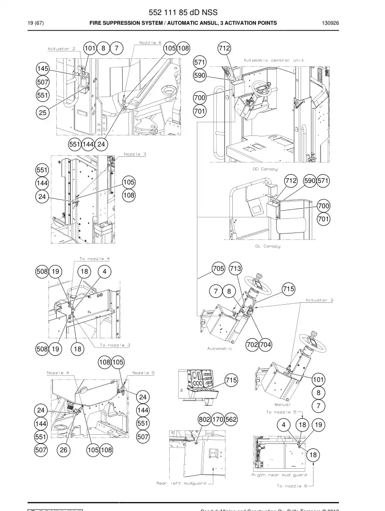 55015799b 550 157 99b Battery - Sandvik Technical Drawing