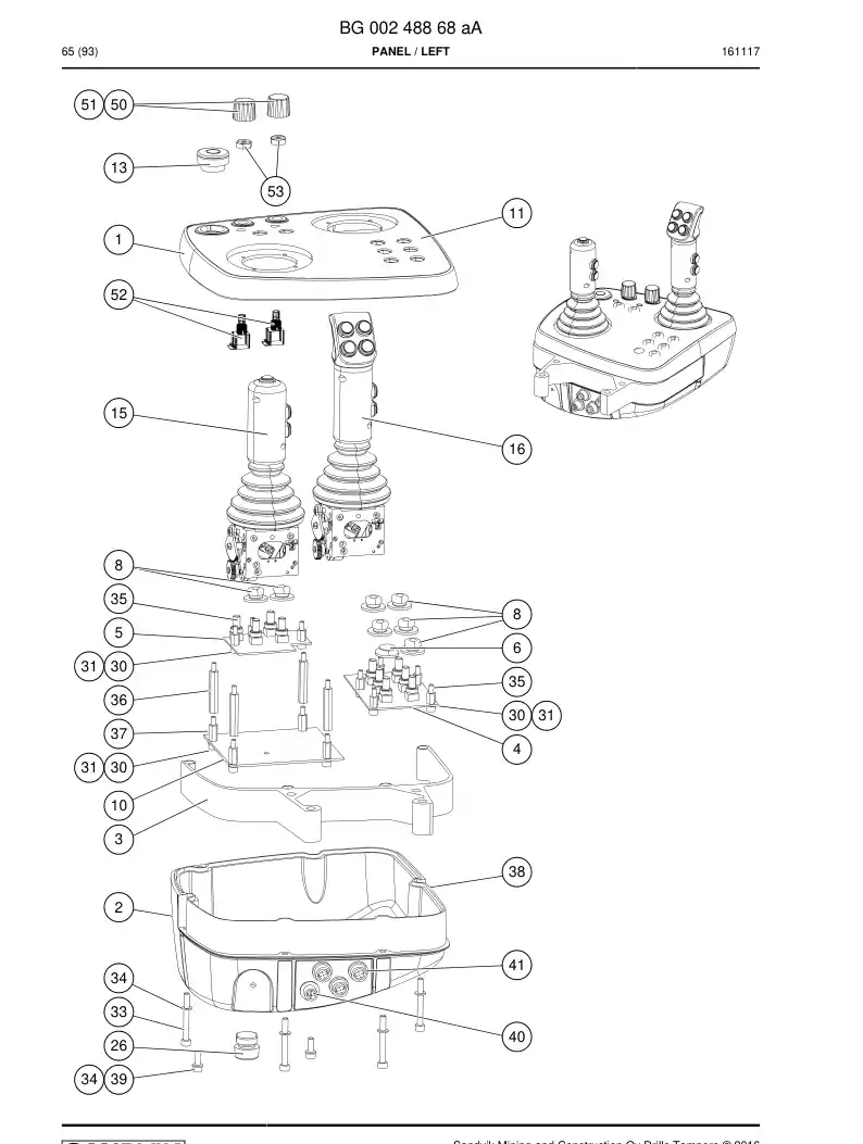 55015952 550 159 52 POTENTIOMETER HEAD - Sandvik Technical Drawing