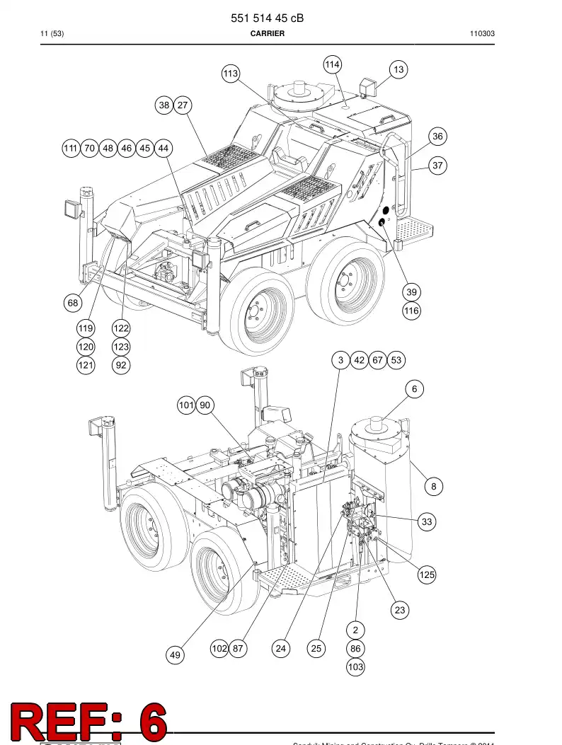 55015969d 550 159 69d Dust collector - Sandvik Technical Drawing