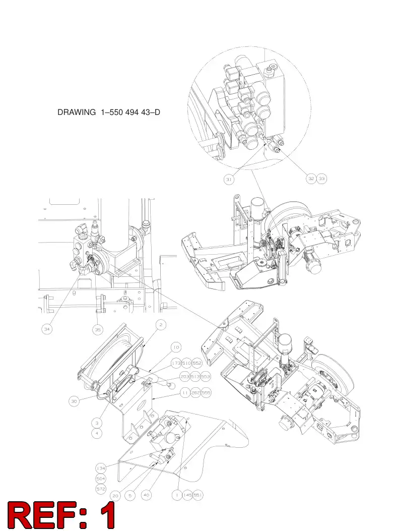 55015982 550 159 82 PUMP ASSEMBLY - Sandvik Technical Drawing