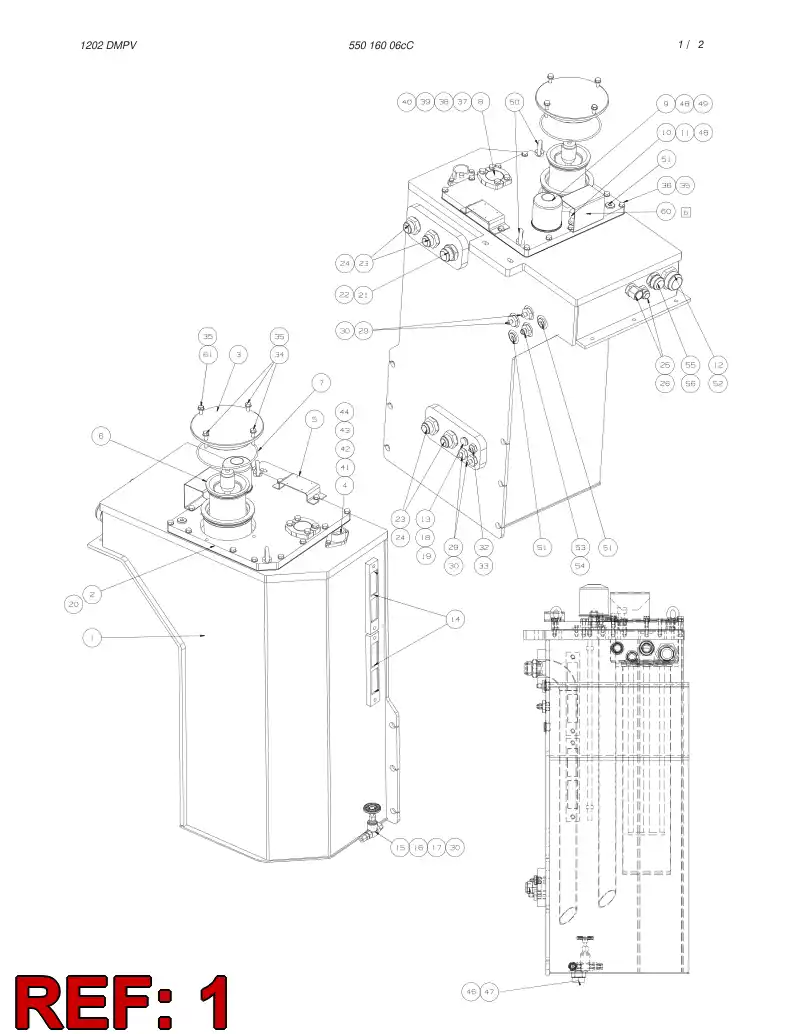 55016066 550 160 66 OIL RECEIVER - Sandvik Technical Drawing