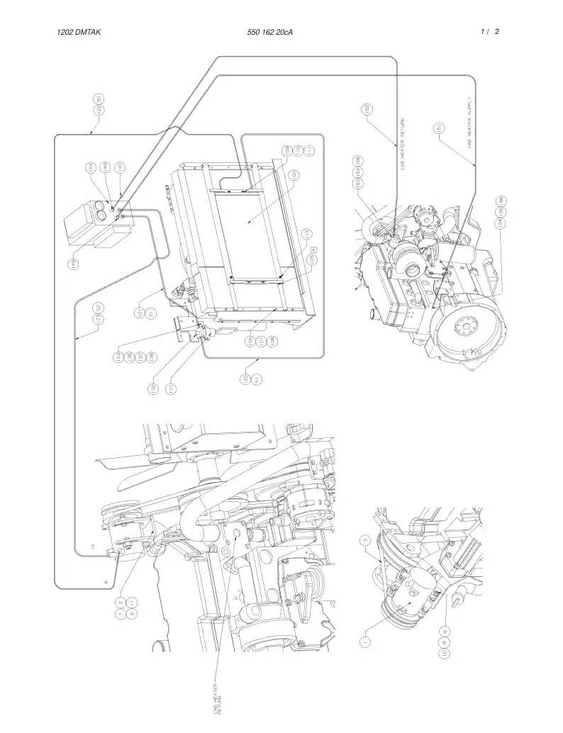 55016220dA 550 162 20dA AIR CONDITIONING ASSEMBLY - Sandvik Technical Drawing