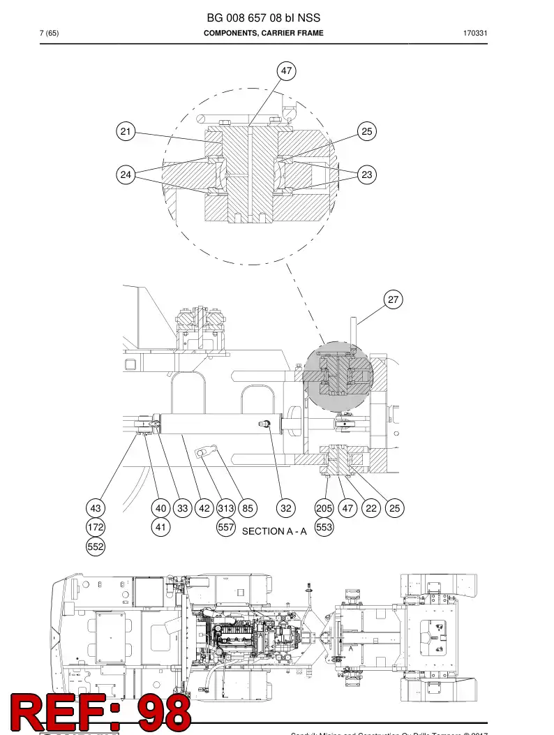 55016273a 550 162 73a CORREA - Sandvik Technical Drawing