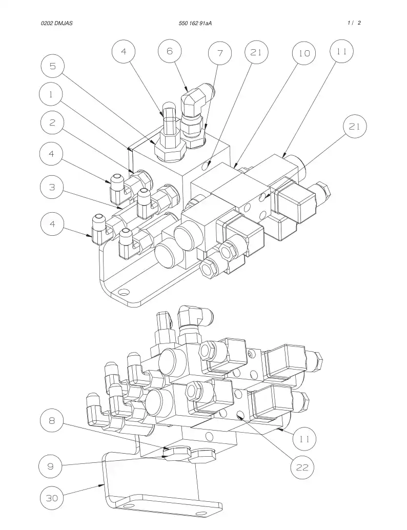 55016291aA 550 162 91aA ASSEMBLY (LOWER FRAME / EXTRA - Sandvik Technical Drawing