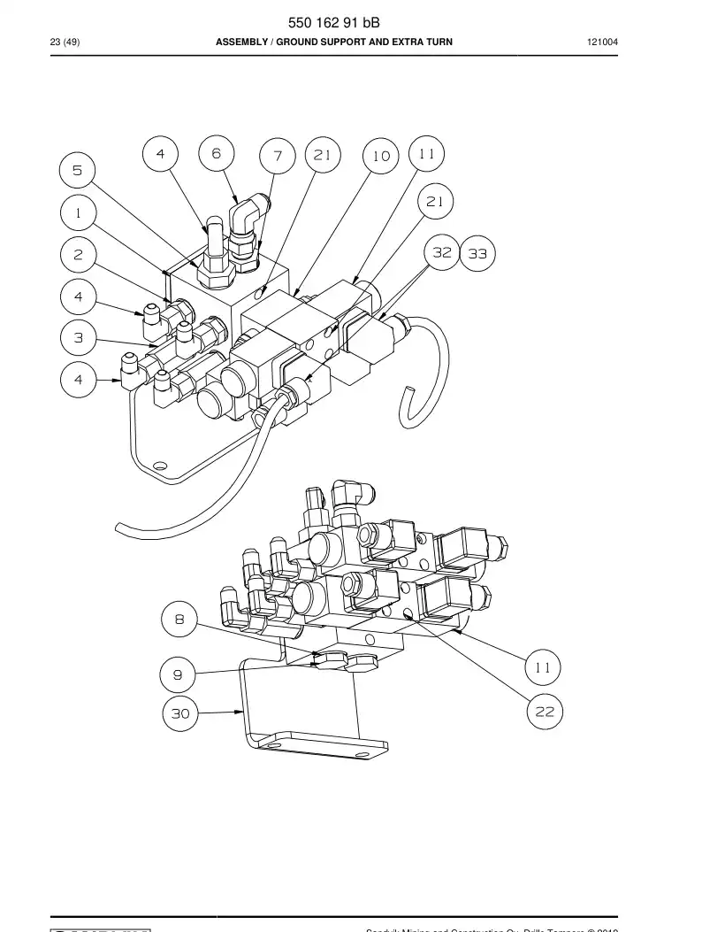55016291b 550 162 91b ASSEMBLY - Sandvik Technical Drawing
