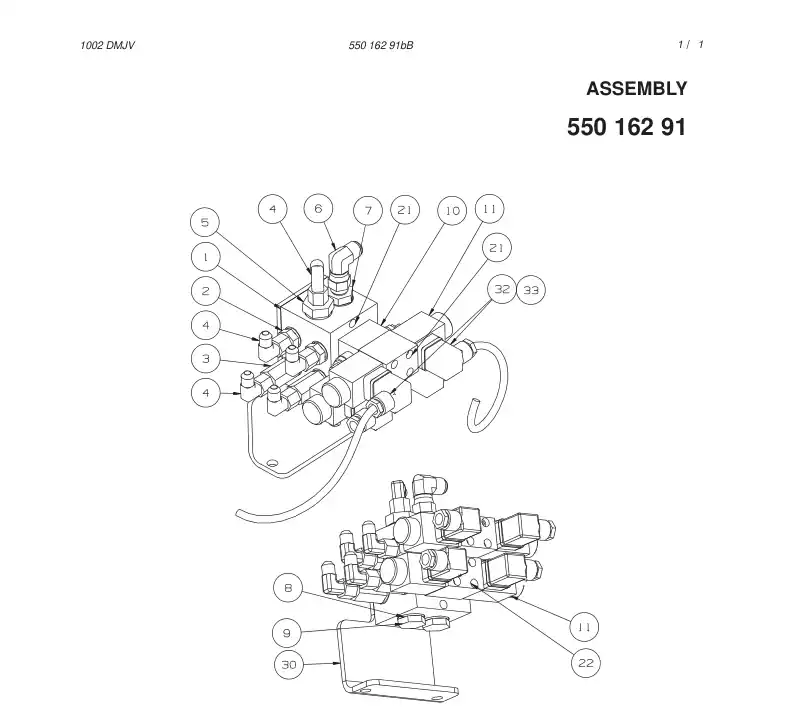 55016291bB 550 162 91bB ASSEMBLY - Sandvik Technical Drawing