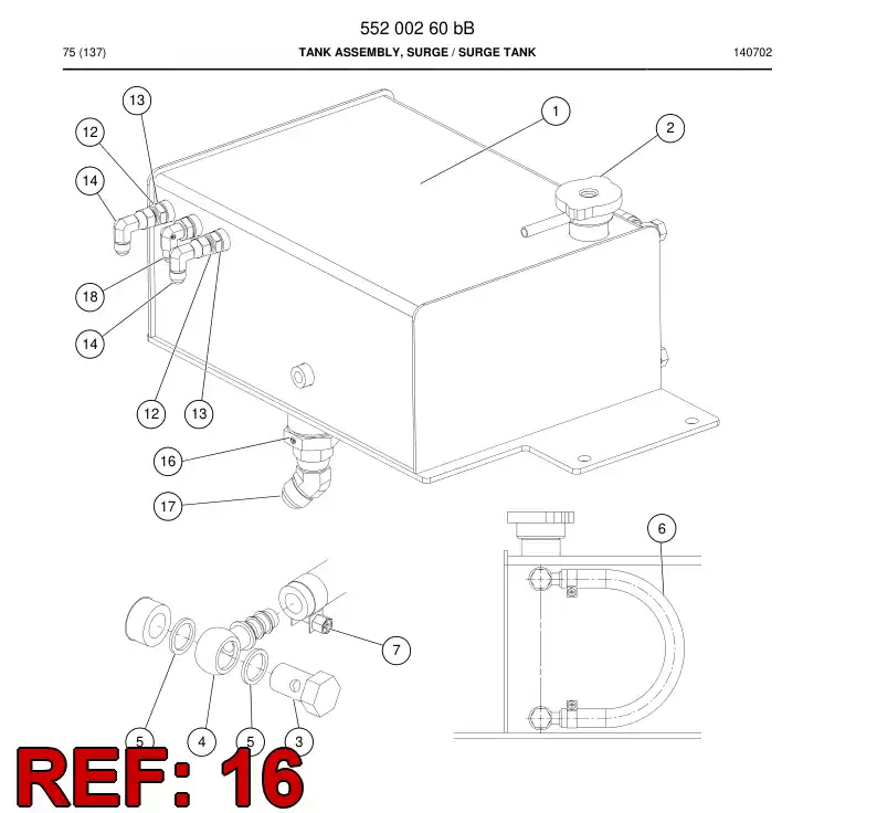 55016299 550 162 99 STRAIGHT THREAD ADAPTER - Sandvik Technical Drawing