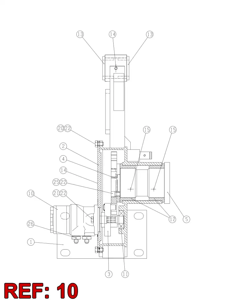 55016353 550 163 53 GEROTOR (OMR 315 serie 6 hydraulic motor) - Sandvik Technical Drawing
