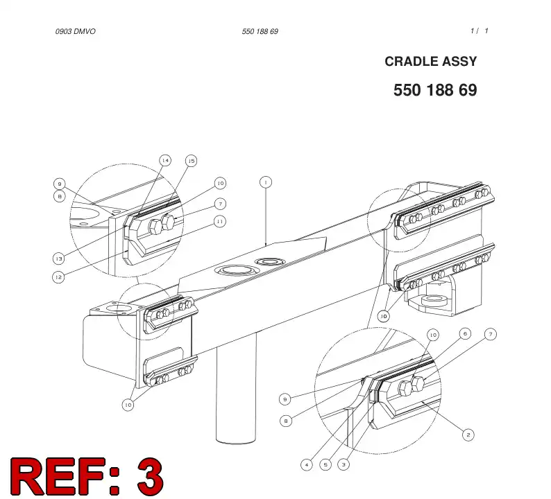 55016399 550 163 99 Wear plate - Sandvik Technical Drawing