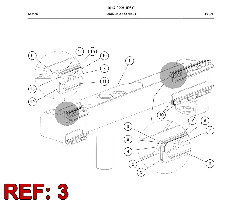 55016399a 550 163 99a Plate, Wear - Sandvik Technical Drawing