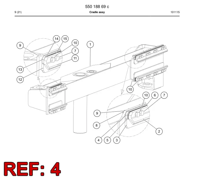 55016401a 550 164 01a Spacer - Sandvik Technical Drawing