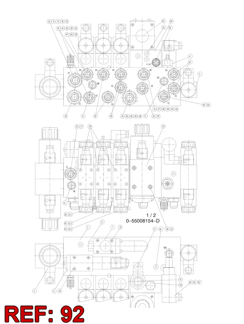 55016402 550 164 02 Coil - Sandvik Technical Drawing
