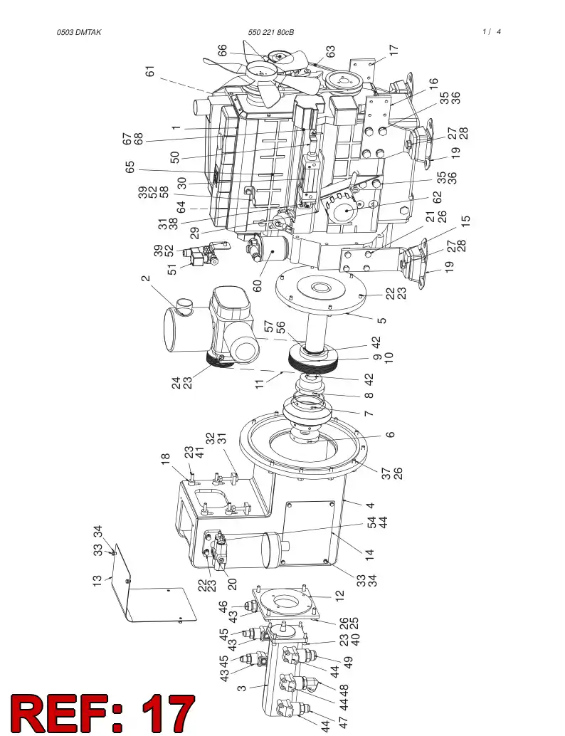 55016496 550 164 96 MOUNTING PLATE - Sandvik Technical Drawing