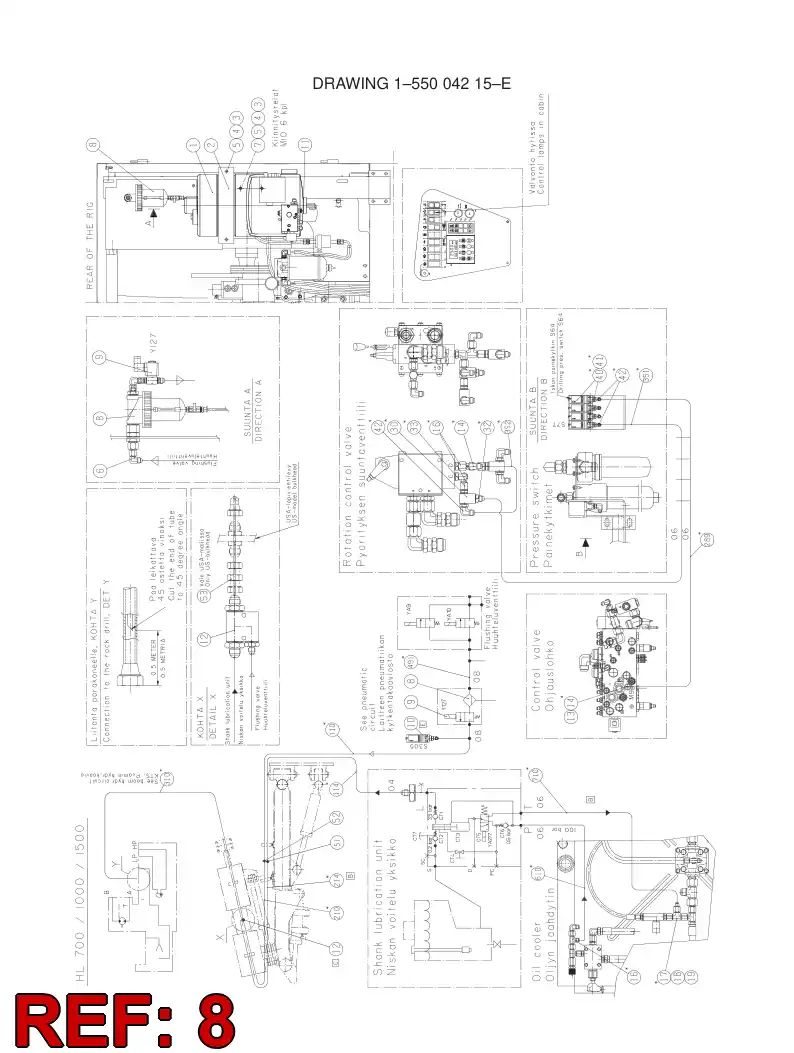 55016541 550 165 41 WATER SEPARATOR - Sandvik Technical Drawing