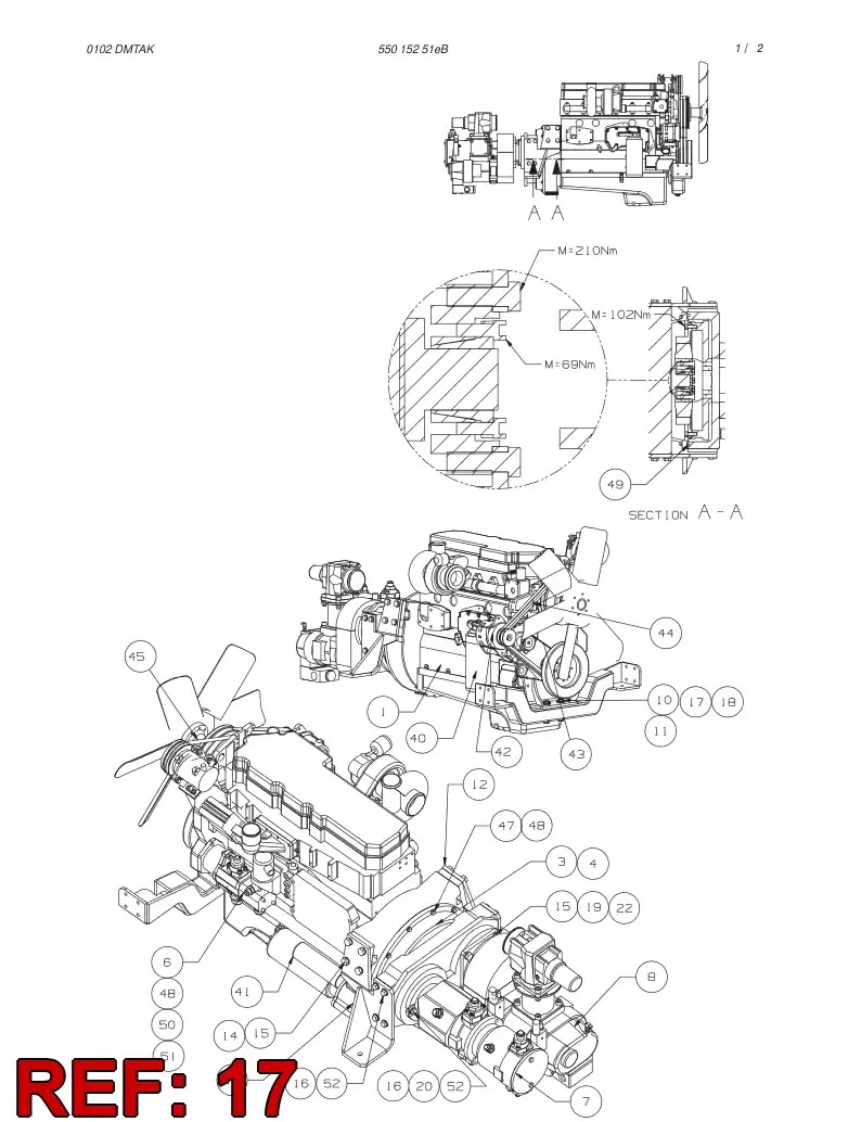 55016631 550 166 31 HEXAGON HEAD BOLT (HALF THREAD) - Sandvik Technical Drawing