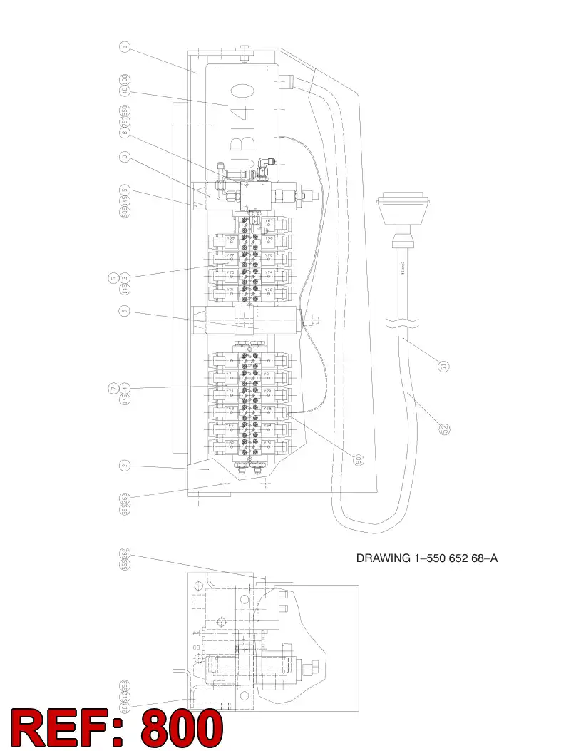 55016640 550 166 40 CONTROL CIRCUIT DIAGRAM - Sandvik Technical Drawing