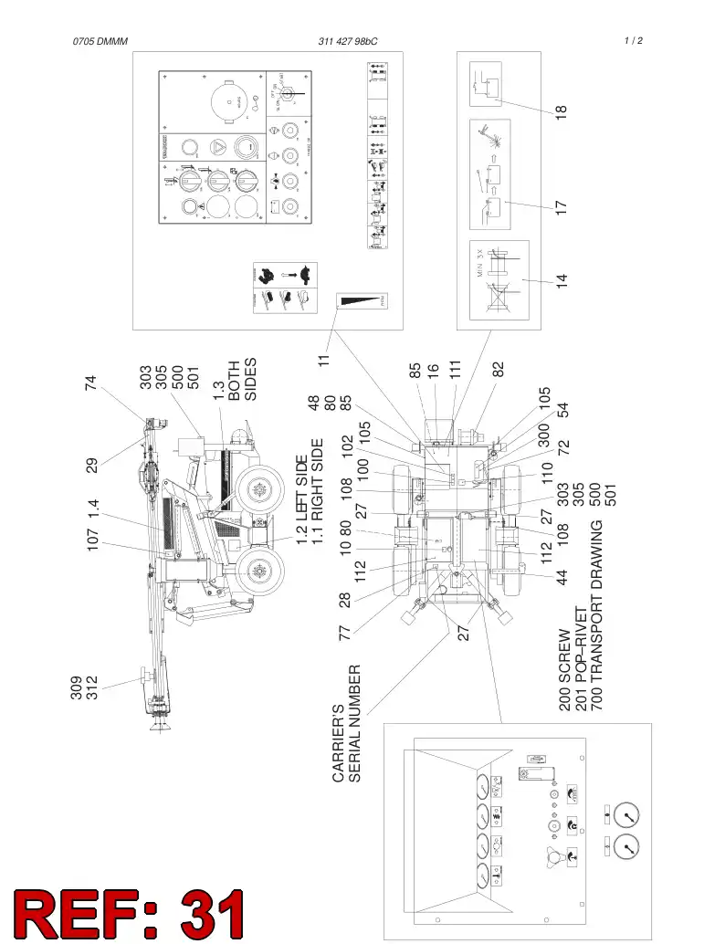 55016692 550 166 92 SIGN - Sandvik Technical Drawing