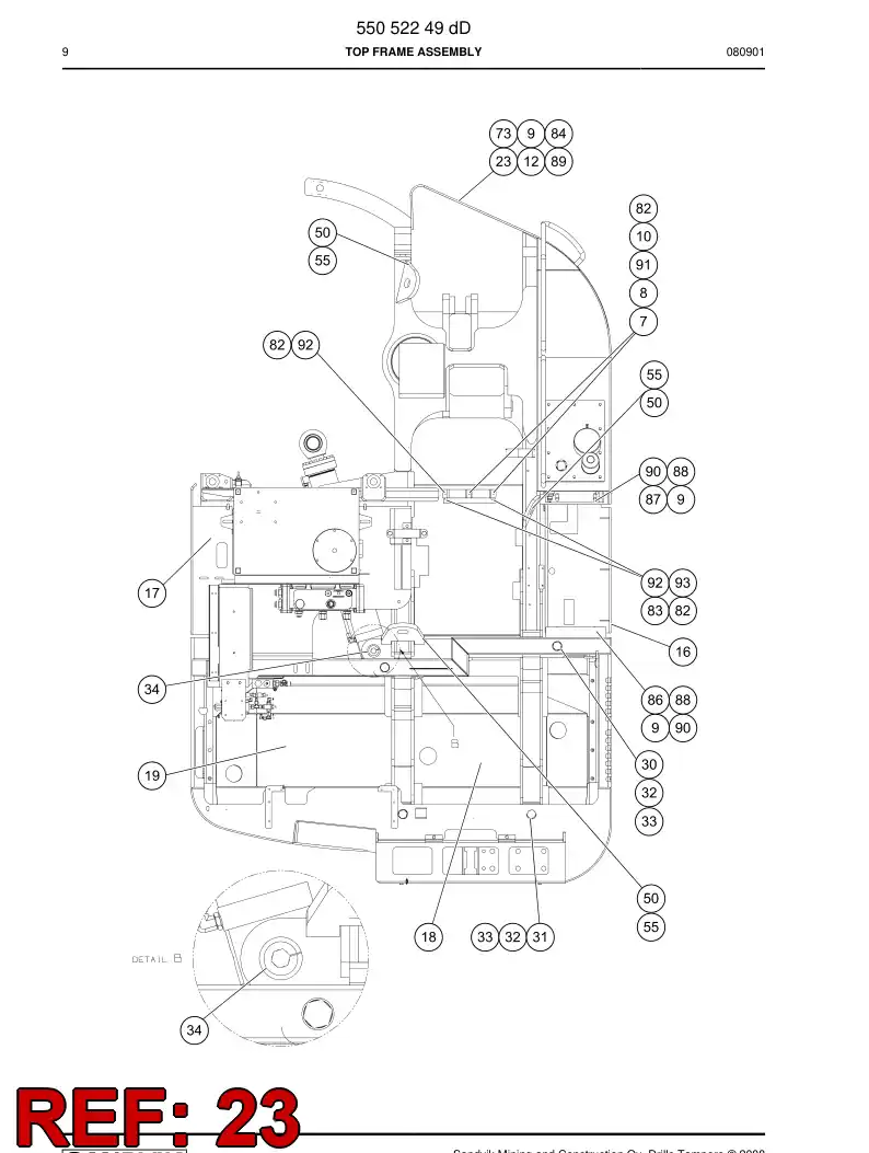 55016716b 550 167 16b Tool box - Sandvik Technical Drawing