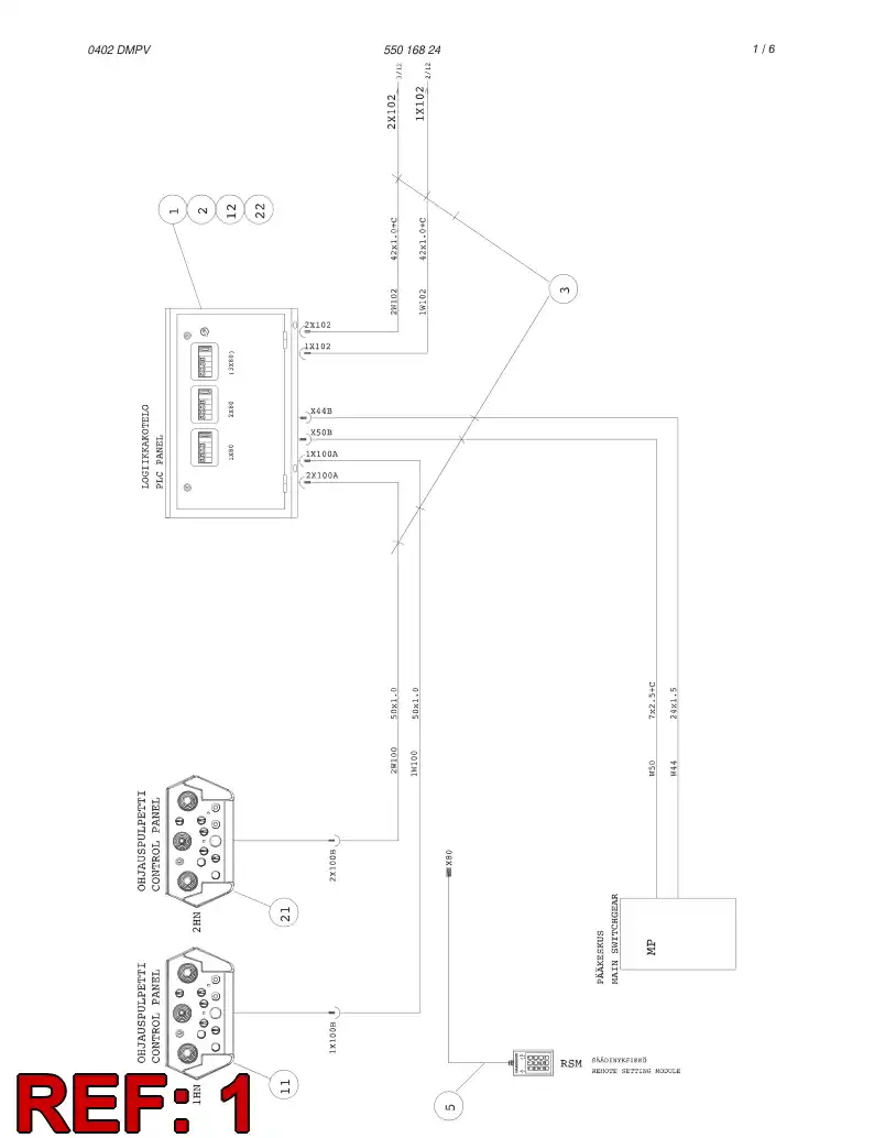 55016771 550 167 71 CONTROL BOX ASSEMBLY - Sandvik Technical Drawing