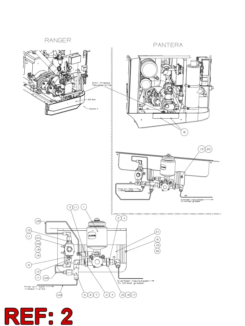 55016834 550 168 34 Adapter - Sandvik Technical Drawing
