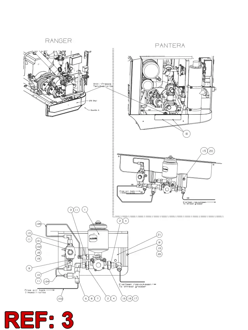 55016838 550 168 38 Adapter - Sandvik Technical Drawing