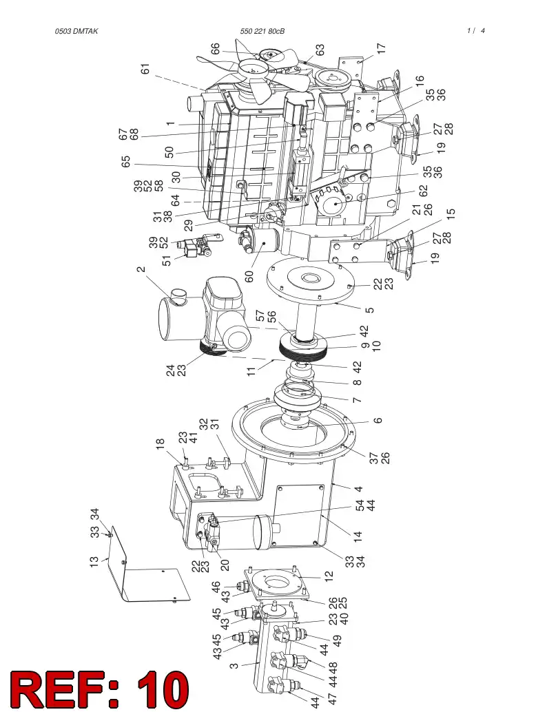 55016894 550 168 94 Bushing, Conical - Sandvik Technical Drawing
