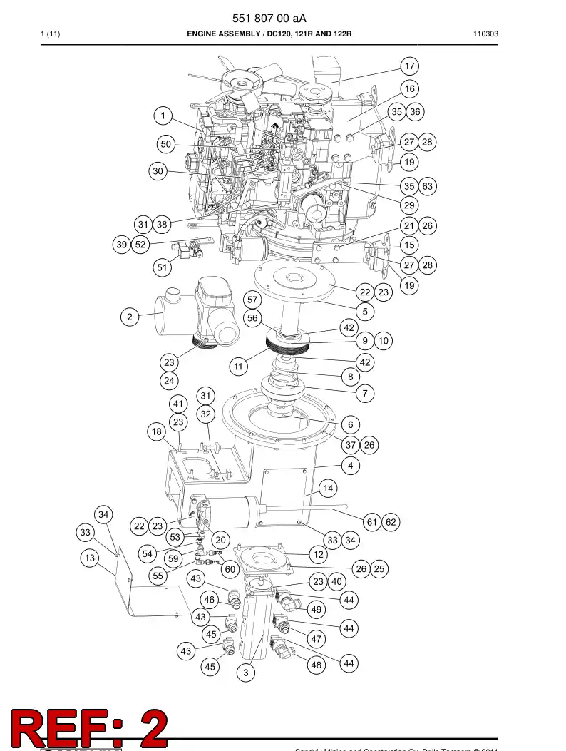 55016899b 550 168 99b COMPRESSOR - Sandvik Technical Drawing