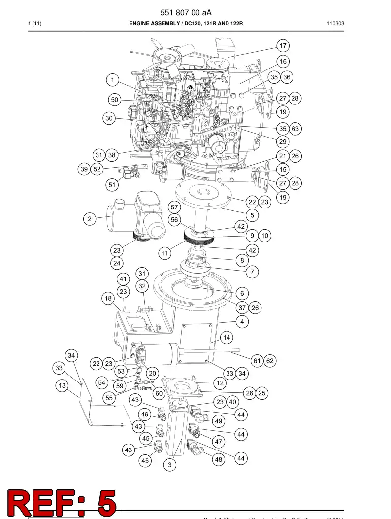 55016931a 550 169 31a Shaft - Sandvik Technical Drawing
