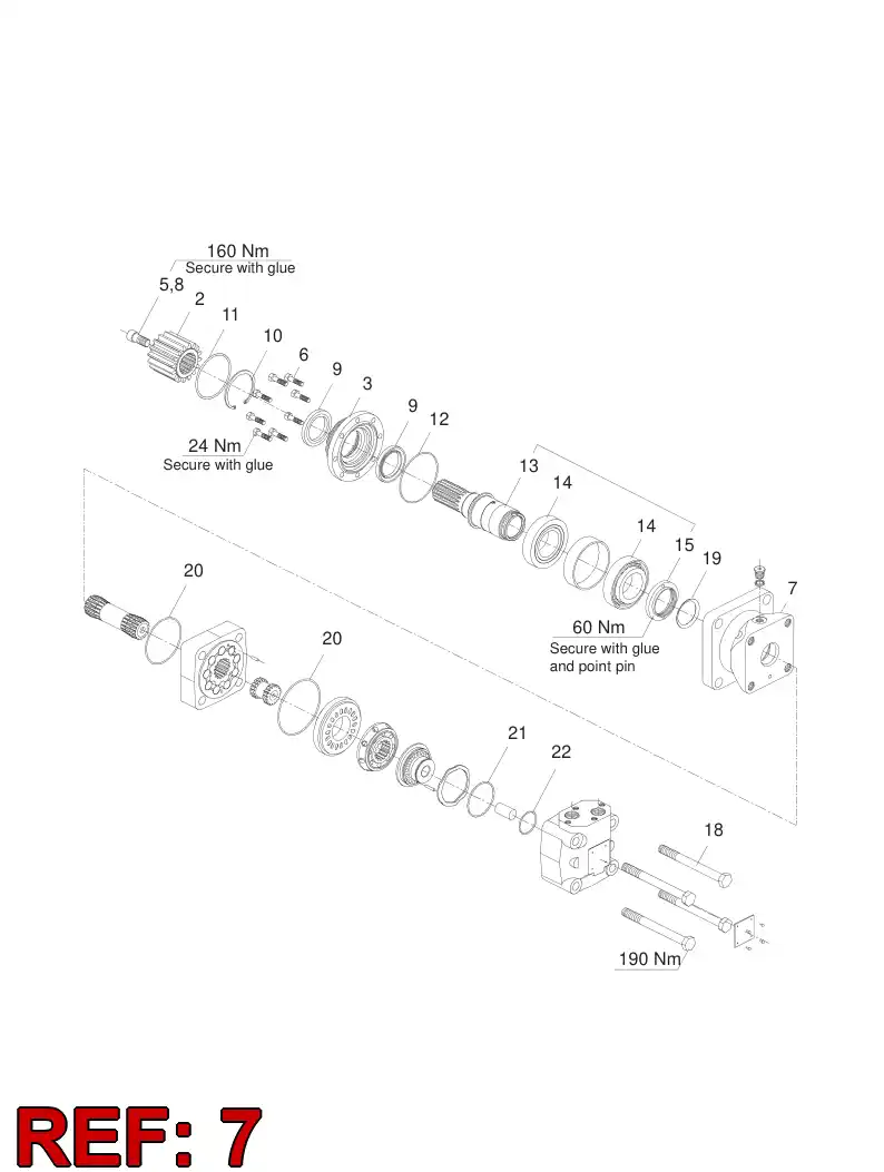 55016987 550 169 87 BEARING HOUSING - Sandvik Technical Drawing