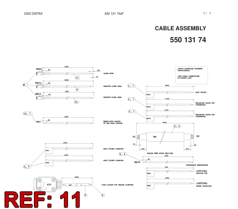 55016988 550 169 88 ELECTRIC COMPONENT ASSEMBLY - Sandvik Technical Drawing