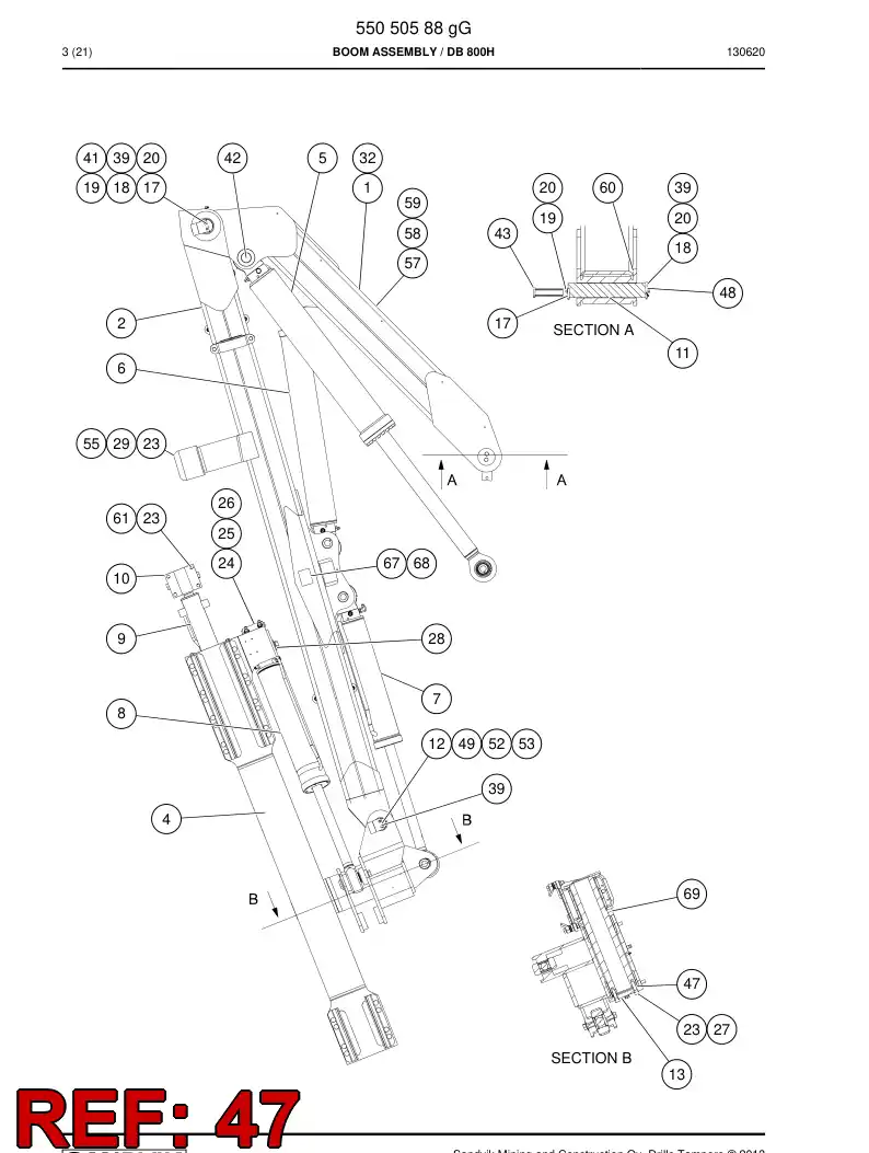 55017083a 550 170 83a Ring - Sandvik Technical Drawing