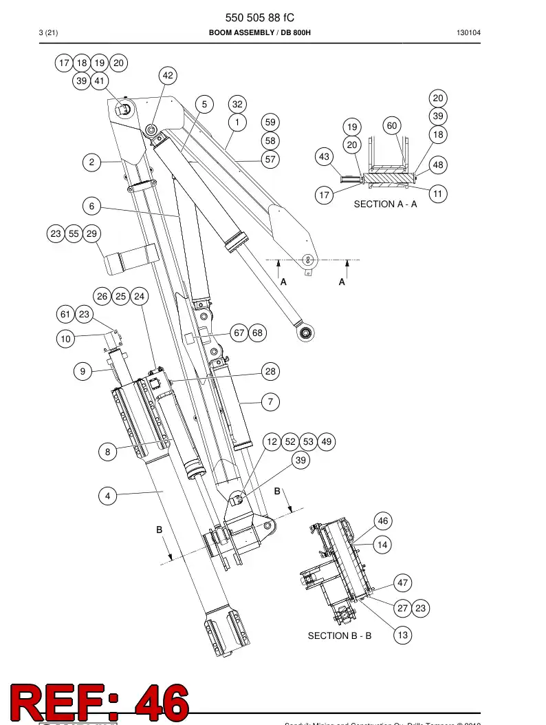 55017085a 550 170 85a Ring - Sandvik Technical Drawing