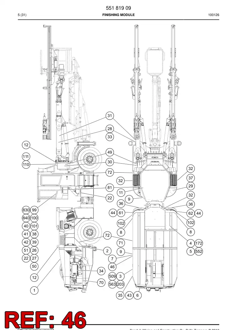 55017108 550 171 08 SIGN - Sandvik Technical Drawing